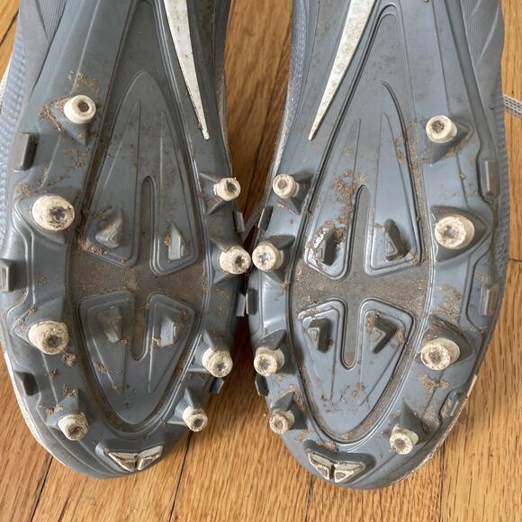 Nike Alpha Pro 2 3/4 Football Cleats 719927 101 Nikeskin White Gray Men’s 11 - Picture 7 of 9